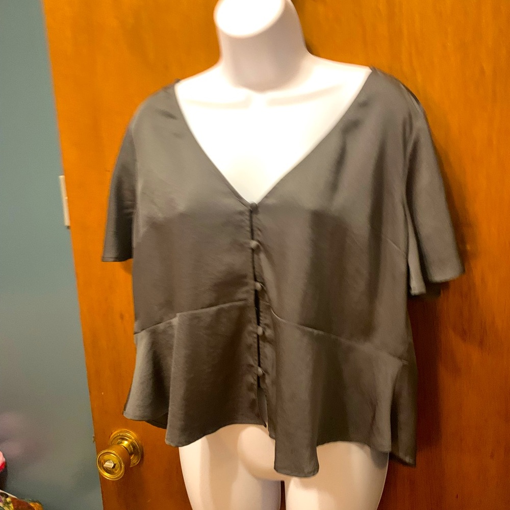 Express Olive Green Blouse New no tags